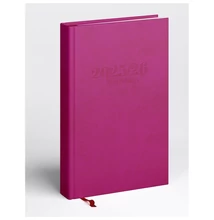 Tanári határidőnapló A5, műbőr 150mmx210mm, fehér lapokkal lila 2025/2026 Realsystem