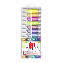Tempera színes 12x12ml, Süni Ico 12 neon színek