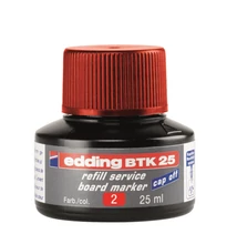 Tinta utántöltő táblamarkerhez 25ml, Edding BTK25 piros