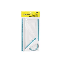 Vonalzó készlet 4 darabos, Educa közepes, felakaszható tasakban