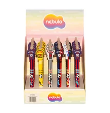 Zseléstoll radírozható, nyomógombos, mezek, 36 db/display Nebulo