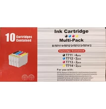 Epson utángyártott tintapatron - T0711 4x /T0712 2x  /T0713 2x  /T0714 2x  multipak