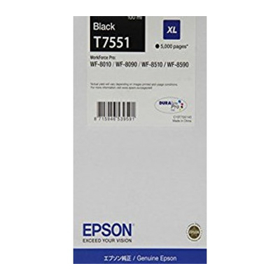 EPSON T7551 PATRON BK 5K (EREDETI)
