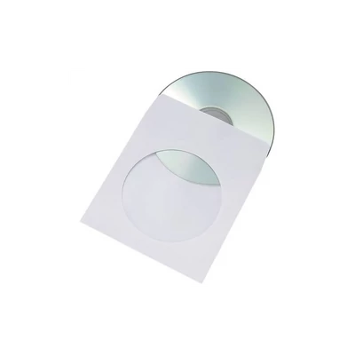 Boríték TCD öntapadó körablakos cd papírtok 125x125mm 1000 db Bluering® fehér