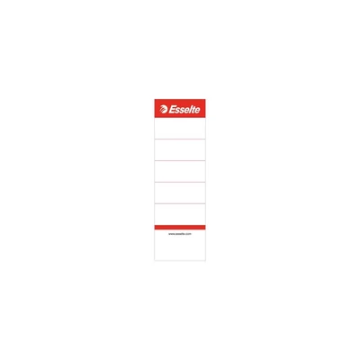 Cserecímke iratrendezőhöz, kétoldalas 50x158mm, Esselte fehér 10 db/csom