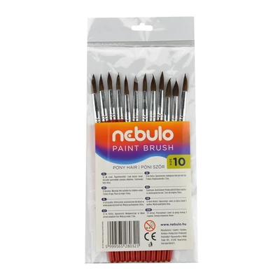 Ecset 10-es festett nyéllel 12 db/csomag, Nebulo