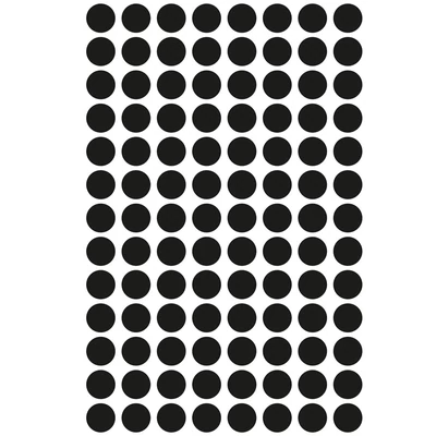 Etikett címke, o8mm, jelölésre, 104 címke/ív, 4 ív/doboz, Avery fekete