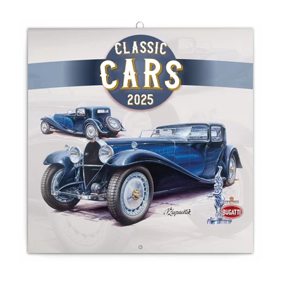 Falinaptár képes lemeznaptár 300x300mm, Classic Cars Realsystem 2026.