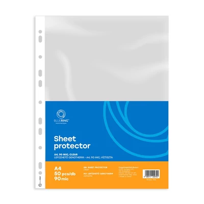 Genotherm lefűzhető, A4, 90 micron víztiszta Bluering® 50 db/csomag Genotherm lefűzhető, A4, 90 micron víztiszta Bluering® 50 db/csomag