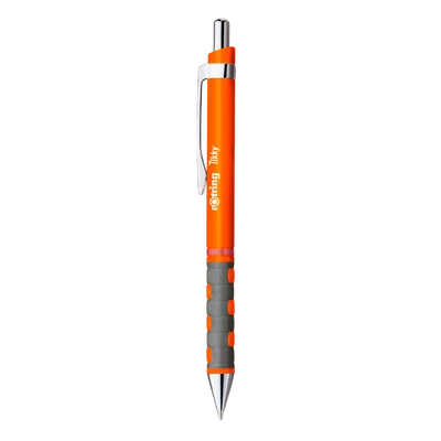 Golyóstoll neonnarancs test, Rotring Tikky III, írásszín kék