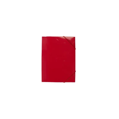 Gumis mappa A4, 400g. karton EVOffice piros
