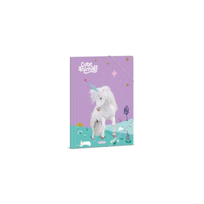 Gumis mappa A4 karton UNICORN