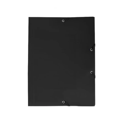 Gumis mappa A4, műanyag Bluering® fekete Gumis mappa A4, műanyag Bluering® fekete