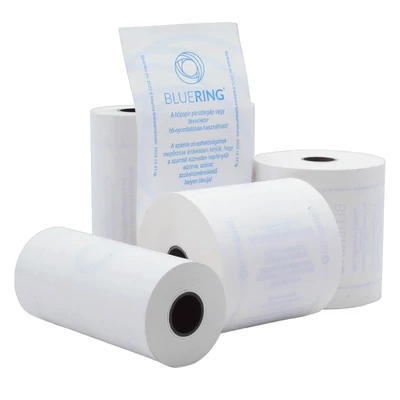 Hőpapír 57 mm széles, 27fm hosszú, cséve 12mm, 10 tekercs/csomag, ( 57/50 ) BPA mentes Bluering®