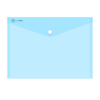 Irattartó tasak A4, PP patentos Bluering® transzparens kék