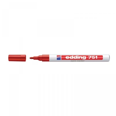 Lakkmarker 1-2mm, kerek Edding 751 piros