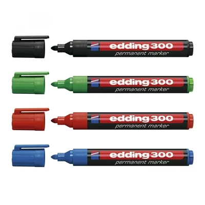 Alkoholos marker 1,5-3mm, kerek Edding 300, 4 klf.szín
