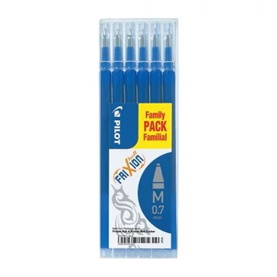 Rollertoll betét golyóméret 0,7mm, 6 db/csom Pilot Frixion Ball, írásszín kék