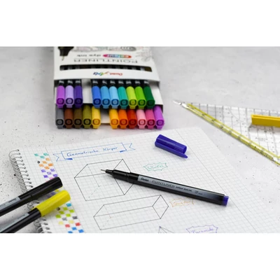 Rostirón, tűfilc készlet, 0,4 mm, Pentel Pointliner 6 klf. szín Rostirón, tűfilc készlet, 0,4 mm, Pentel Pointliner 6 klf. szín