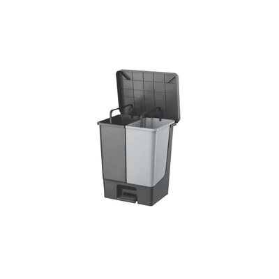 Szemetes kuka pedálos 2x25 literes sötétszürke/világosszürke UP312-245 Szemetes kuka pedálos 2x25 literes sötétszürke/világosszürke UP312-245