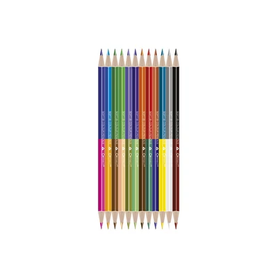Színes ceruza készlet, kétvégű duocolor 12/24 szín Connect 24 klf. szín