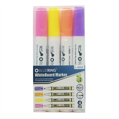 Táblamarker kerek test Bluering® neon, 4 klf. szín