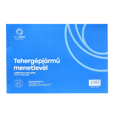 Tehergépjármű menetlevél A4, 100 lapos D.GEPJ.21/UJ Bluering®