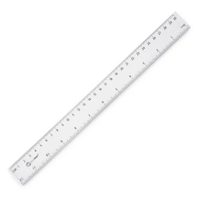 Vonalzó 30cm, kemény műanyag Bluering®
