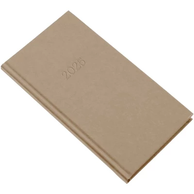 Zsebnaptár álló Standard, fehér lapokkal drapp Realsystem 2026.