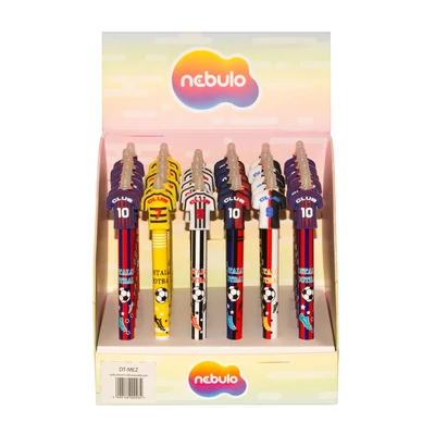 Zseléstoll radírozható, nyomógombos, mezek, 36 db/display Nebulo