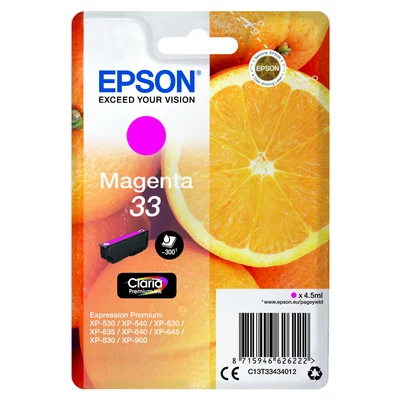 Epson T3343 Patron Magenta 4,5ml (Eredeti)