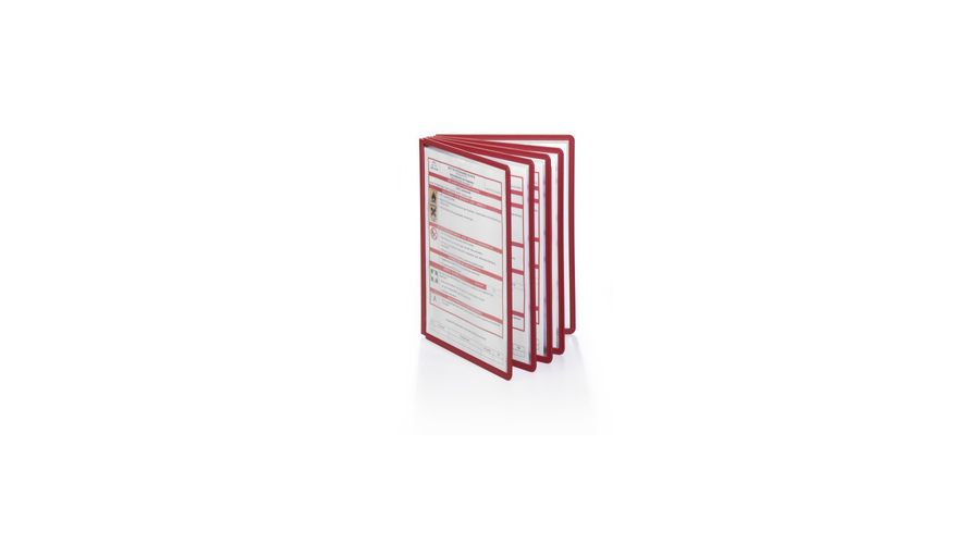 Bemutatótábla panel, A4, 5 db/csomag, Durable Sherpa piros